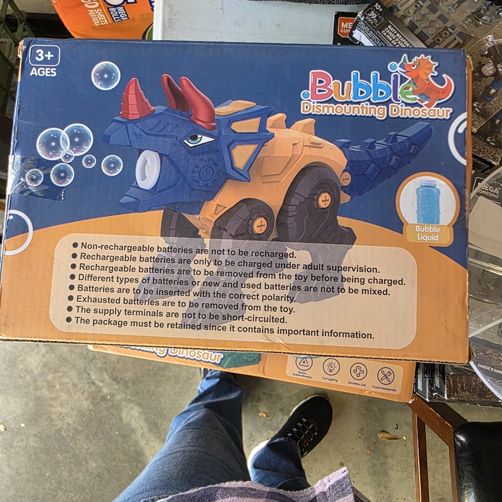 Bubble Dismounting Dinosaur